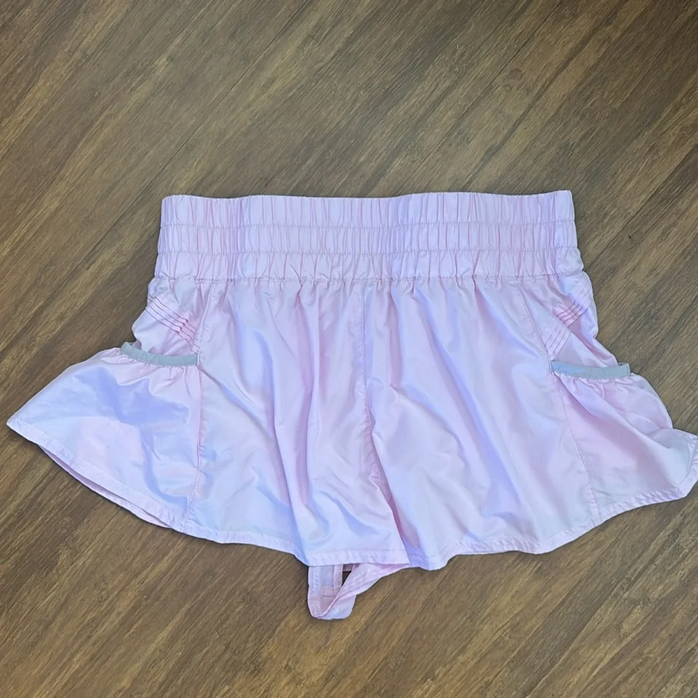 FP Movement Get Your Flirt On Shorts - Sz L - Powder Pink - Picture 3 of 4